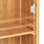 Dulap baie suspendat, din bambus, 66 x 35 x 20 cm, maro - imagine 3