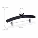 Set 5 umerase captusite, cu 2 cleme, carlig rotativ 360°, negru, Relaxdays - imagine 4