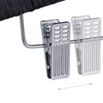 Set 5 umerase captusite, cu 2 cleme, carlig rotativ 360°, negru, Relaxdays - imagine 2