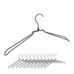 Set 12 umerase metalice, pentru haine, 21,5 x 45 x 4 cm