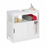 Dulap baie, baza lavoar, MDF, 60,5 x 60 x 30 cm, alb