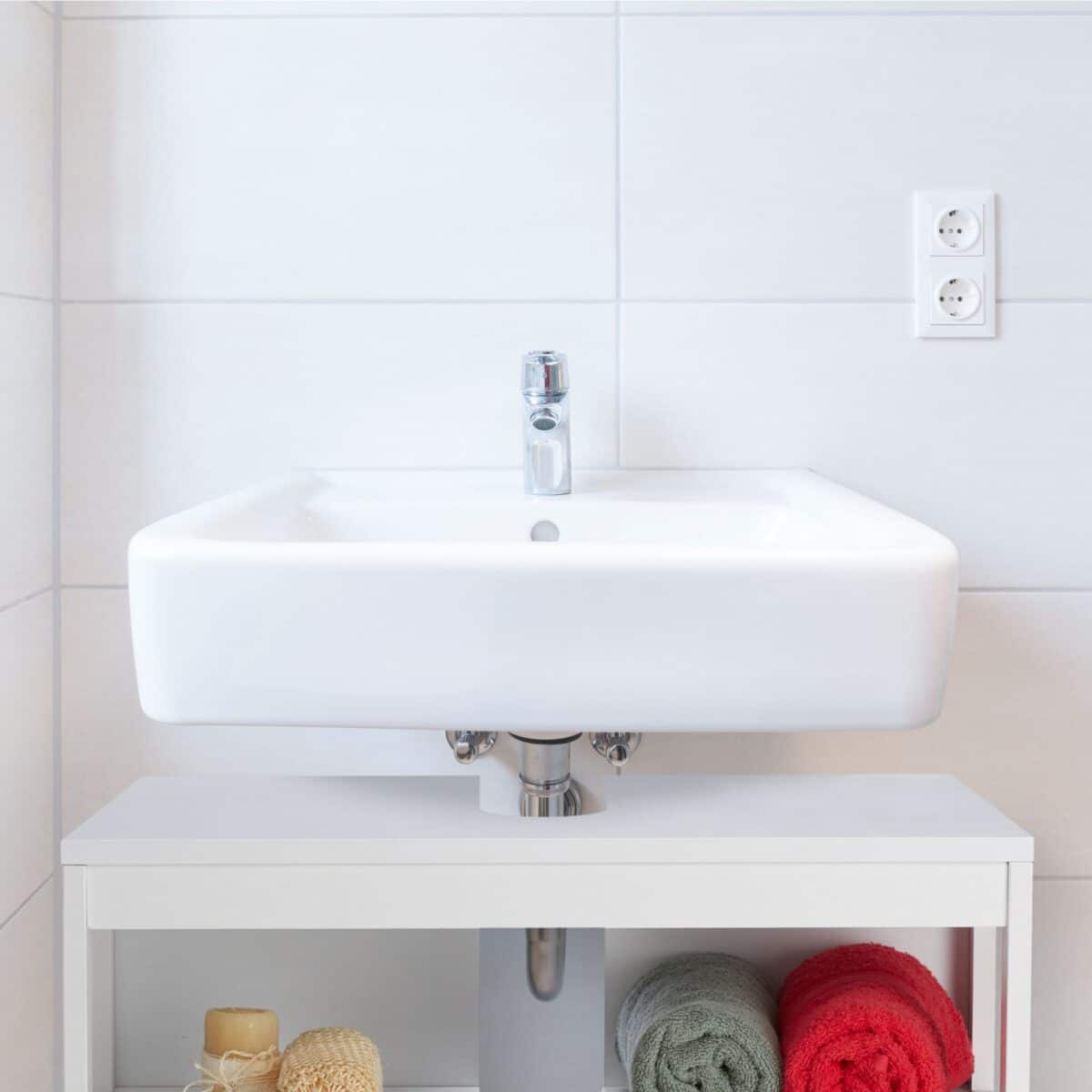 Dulap baie, baza lavoar, MDF, 60,5 x 60 x 30 cm, alb - imagine 4
