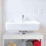 Dulap baie, baza lavoar, MDF, 60,5 x 60 x 30 cm, alb - imagine 4