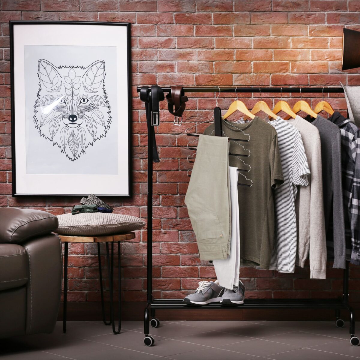 Suport 4 in 1, umeras cu 4 suporturi pentru pantaloni, Relaxdays - imagine 2