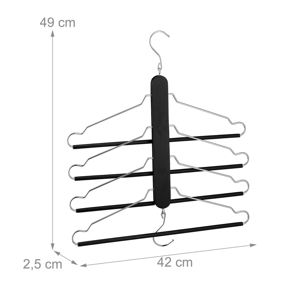 Suport 4 in 1, umeras cu 4 suporturi pentru pantaloni, Relaxdays - imagine 4