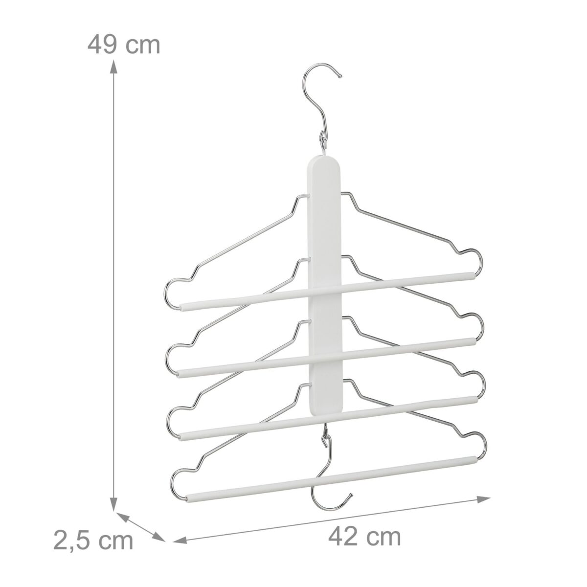 Suport cu 4 umerase, din lemn, pozitionat vertical/orizontal, 49 x 42 x 2,5 cm - imagine 4