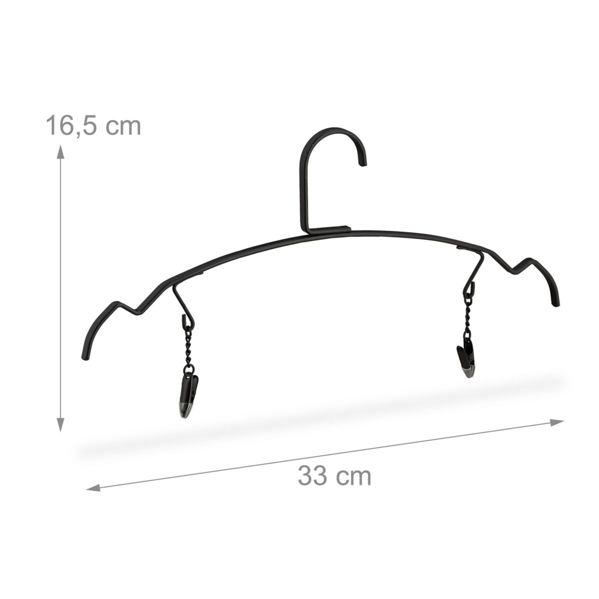 Set 10 umerase pentru haine cu 2 clipsuri, 16,5 x 33 x 0,5 cm - imagine 4