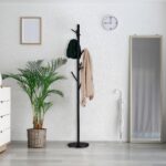 Cuier metalic pentru haine, cu 12 agatatori, negru, 176 x 30 cm - imagine 2
