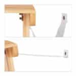 Raft pentru flori, cu roti, din bambus, 5 niveluri, 79 x 95 x 36 cm - imagine 3