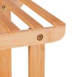Raft pentru flori, cu roti, din bambus, 5 niveluri, 79 x 95 x 36 cm - imagine 2