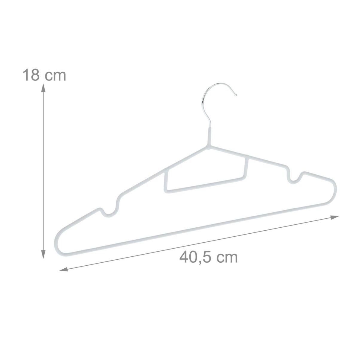 Set 24 umerase metalice, pentru haine, 18 x 40,5 x 0,5 cm - imagine 4