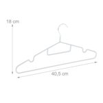 Set 24 umerase metalice, pentru haine, 18 x 40,5 x 0,5 cm - imagine 4