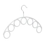 Umeras metalic pentru cravate/esarfe, cu 7 inele, 24,5 x 38 x 0,6 cm