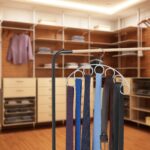 Umeras metalic pentru cravate/esarfe, cu 7 inele, 24,5 x 38 x 0,6 cm - imagine 2