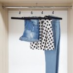 Set 5 umerase cu catifea, pentru pantaloni/fuste, negru, 15,8 x 26 x 3 cm - imagine 2