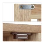 Dulap suspendat, pentru baie, 2 rafturi,  din lemn, 42 x 42 x 18 cm - imagine 3
