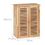 Dulap suspendat, pentru baie, din lemn,  46,5 x 35 x 21 cm - imagine 6