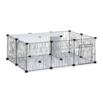 Tarc pentru iepuri si rozatoare, cu usa, 72,5 x 110 x 74 cm, Relaxdays - imagine 3