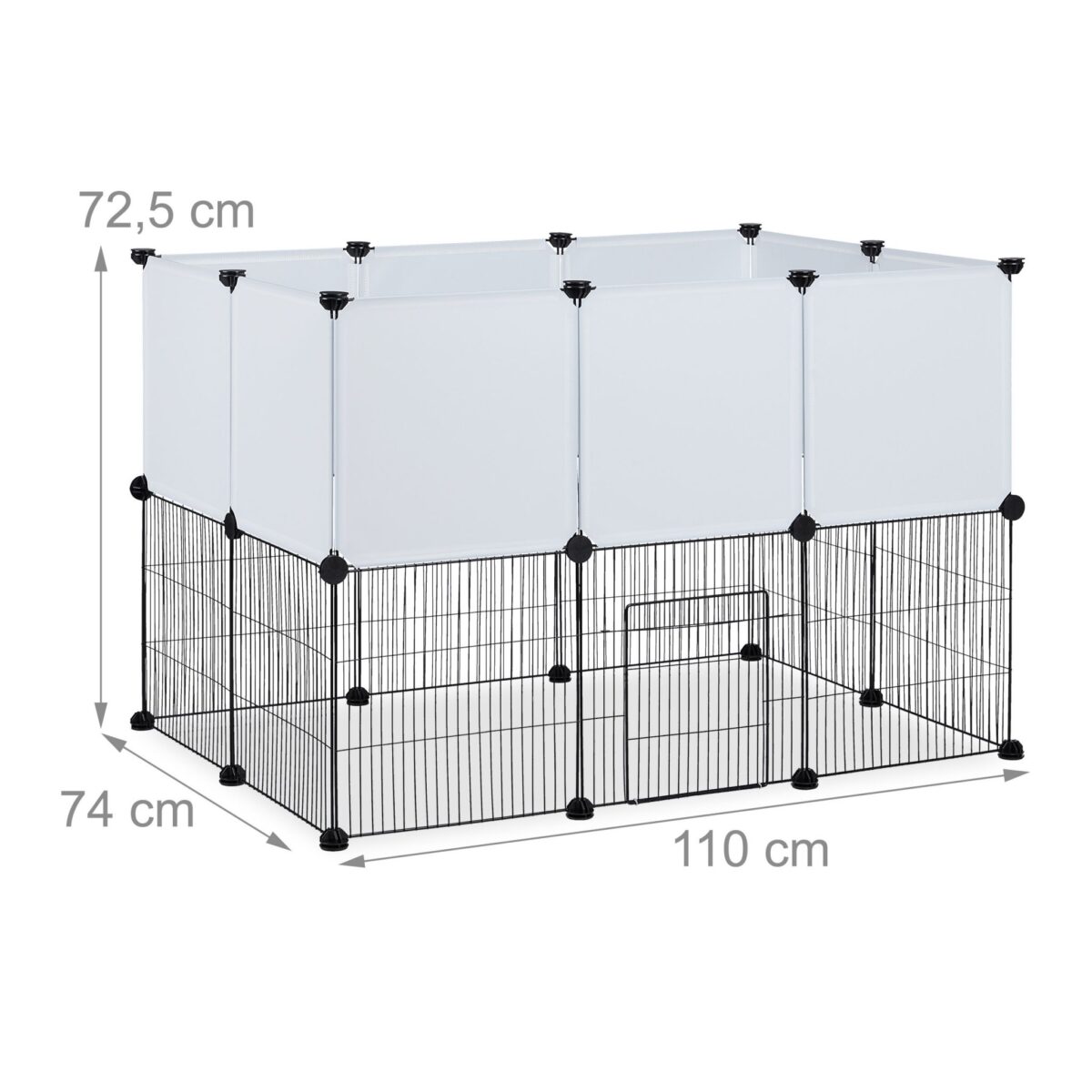 Tarc pentru iepuri si rozatoare, cu usa, 72,5 x 110 x 74 cm, Relaxdays - imagine 4