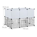 Tarc pentru iepuri si rozatoare, cu usa, 72,5 x 110 x 74 cm, Relaxdays - imagine 4