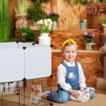 Tarc pentru iepuri si rozatoare, cu usa, 72,5 x 110 x 74 cm, Relaxdays - imagine 5