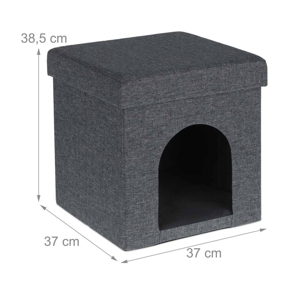Taburet culcus pentru animale, asternut moale, 38,5 x 37 x 37 cm - imagine 4