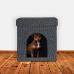 Taburet culcus pentru animale, asternut moale, 38,5 x 37 x 37 cm - imagine 5