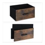 Comoda TV, cu 2 sertare, raft, din MDF cu structura metalica, 48,5 x 93 x 41,5 cm - imagine 9