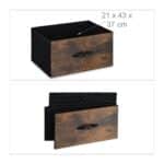 Comoda TV, cu 2 sertare, raft, din MDF cu structura metalica, 48,5 x 93 x 41,5 cm - imagine 5