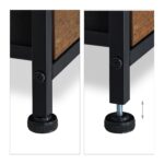 Comoda TV, cu 2 sertare, raft, din MDF cu structura metalica, 48,5 x 93 x 41,5 cm - imagine 7