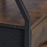 Comoda TV, cu 2 sertare, raft, din MDF cu structura metalica, 48,5 x 93 x 41,5 cm - imagine 8