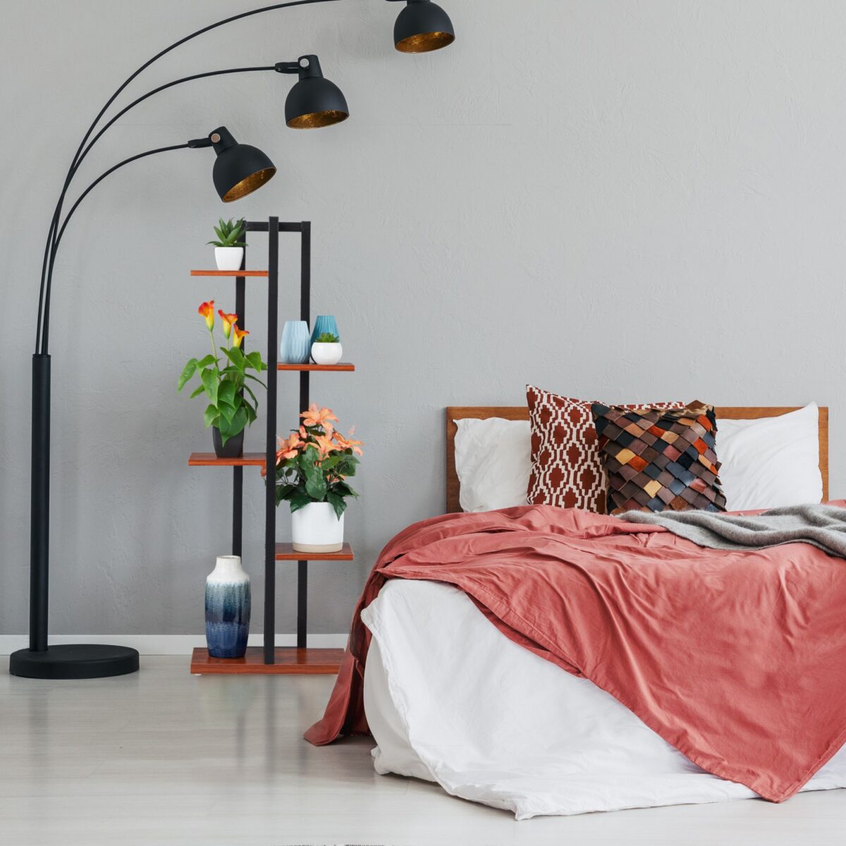 Raft pentru flori, 5 etajere, 117 x 43 x 22 cm, negru/alb - imagine 7