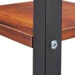 Raft pentru flori, 5 etajere, 117 x 43 x 22 cm, negru/alb - imagine 4