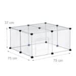 Tarc pentru iepuri si rozatoare, cu usa, 37 x 75 x 75 cm, Relaxdays
