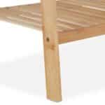 Suport din bambus pentru haine, cu raft, 120 x 67 x 35 cm - imagine 6