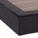 Cutie bijuterii, compartimentata, catifea si piele ecologica, negru, 5 x 30 x 21 cm - imagine 7