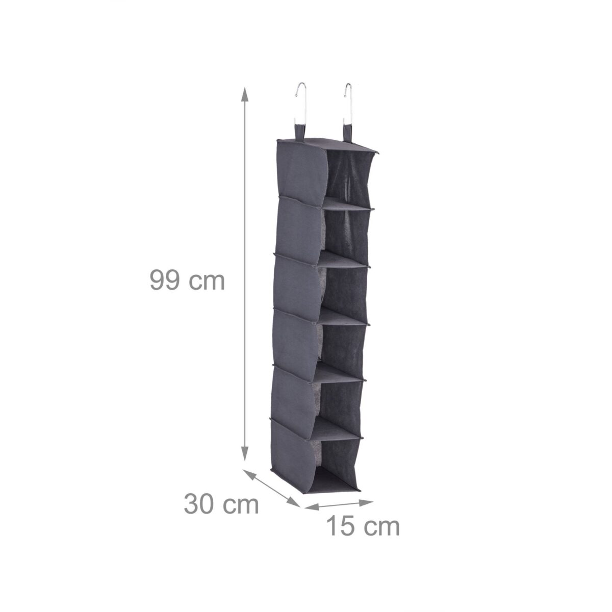 Organizator textil pentru dulap, 6 compartimente, 99 x 15 x 30 cm - imagine 4