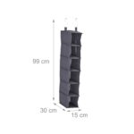 Organizator textil pentru dulap, 6 compartimente, 99 x 15 x 30 cm - imagine 4