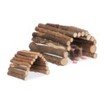 Adapost din lemn, 2 bucati, pentru rozatoare, flexibil, Relaxdays