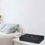 Cutie bijuterii, 6 compartimente, piele ecologica, negru, 7 x 32 x 22 cm - imagine 5