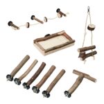 Set 9 piese, jucarii pasari, pentru colivii, Relaxdays
