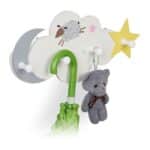 Cuier pentru copii, cu 4 agatatori, 16,5 x 34,5 x 5 cm, Relaxdays