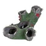 Decoratiune pentru acvariu de pesti, trunchi de copac, aspect de piatra, 6,5 x 15 x 10 cm