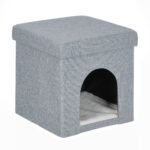 Taburet culcus pentru animale, asternut moale, 38,5 x 37 x 37 cm
