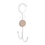 Set 3 agatatori duble pentru dulap, genti/esarfe/cravata/curele, alb, 21,5 x 11 x 1,5 cm - imagine 6