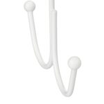 Set 3 agatatori duble pentru dulap, genti/esarfe/cravata/curele, alb, 21,5 x 11 x 1,5 cm - imagine 8