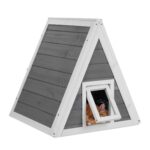 Culcus pentru pisici, de exterior, cu usa, 54 x 52 x 64 cm