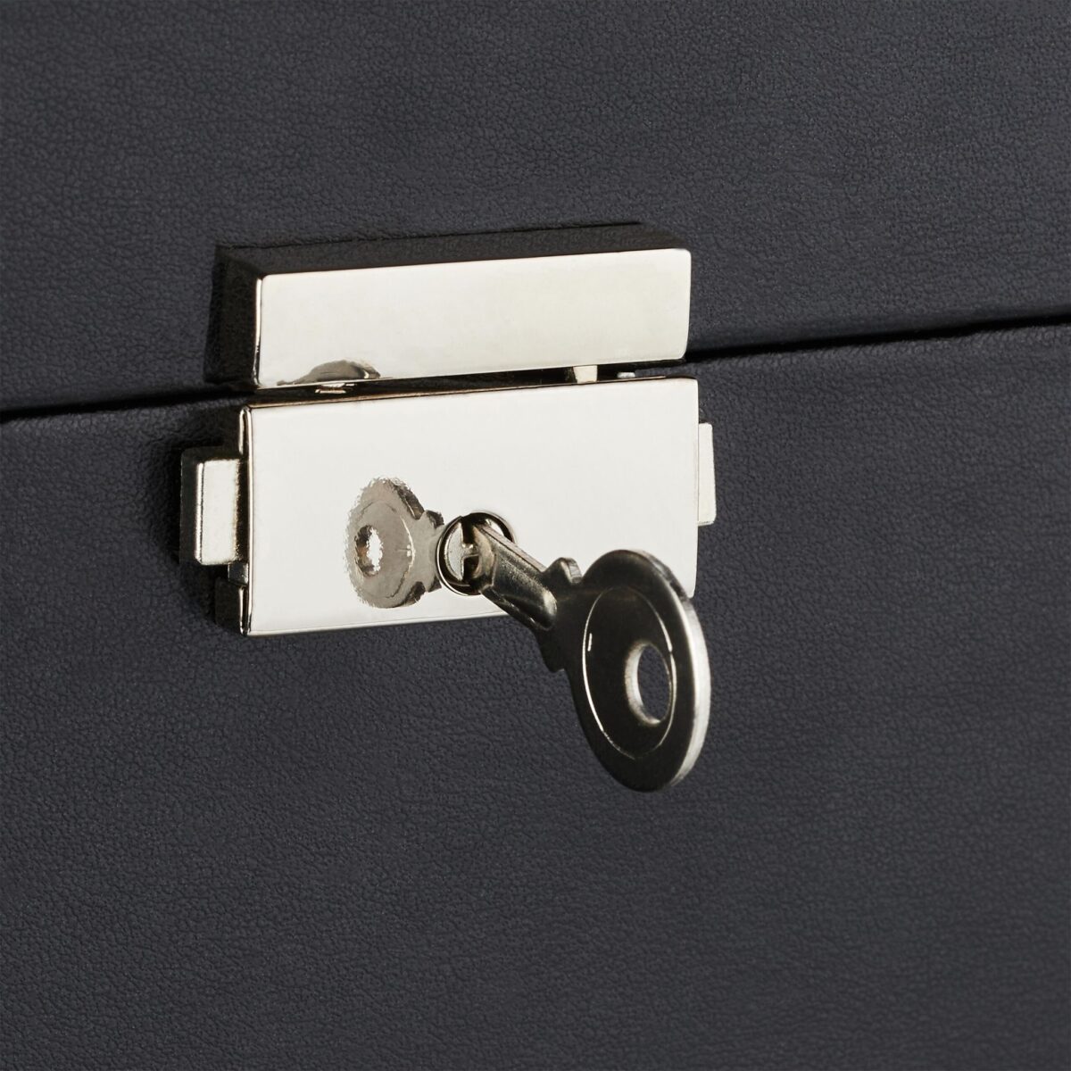 Cutie bijuterii, compartimentata, sistem de inchidere cu cheie, negru, 18,5 x 24 x 19 cm - imagine 7