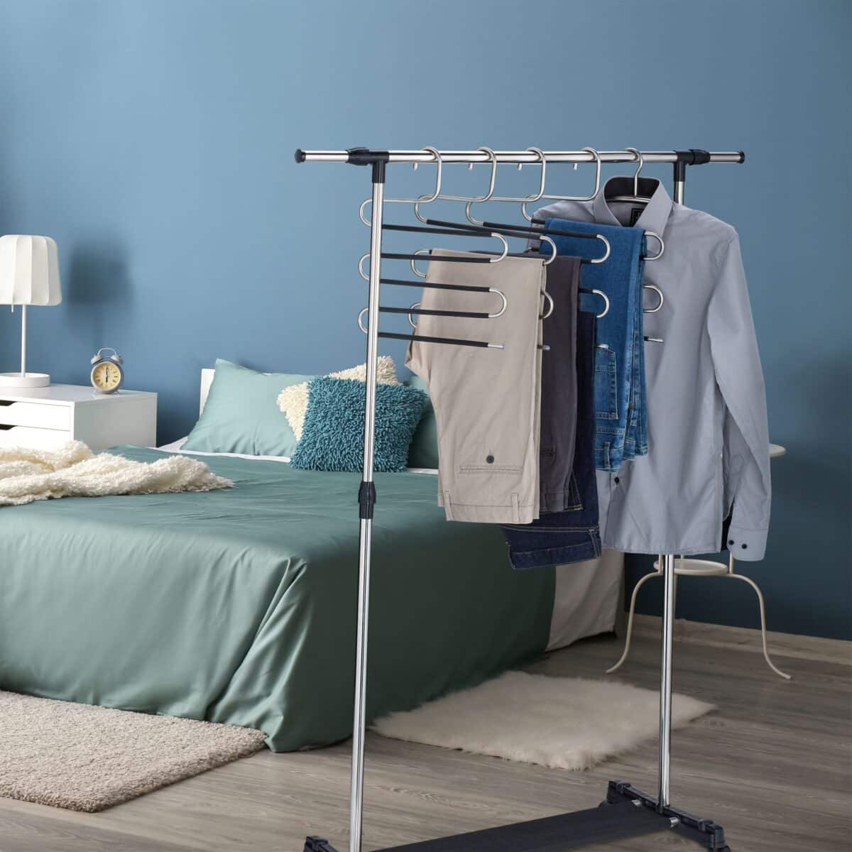 Set 4 umerase pentru pantaloni, 38 x 32,5 x 1 cm, Relaxdays - imagine 5