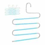 Set 4 umerase pentru pantaloni, 38 x 32,5 x 1 cm, albastru deschis, Relaxdays
